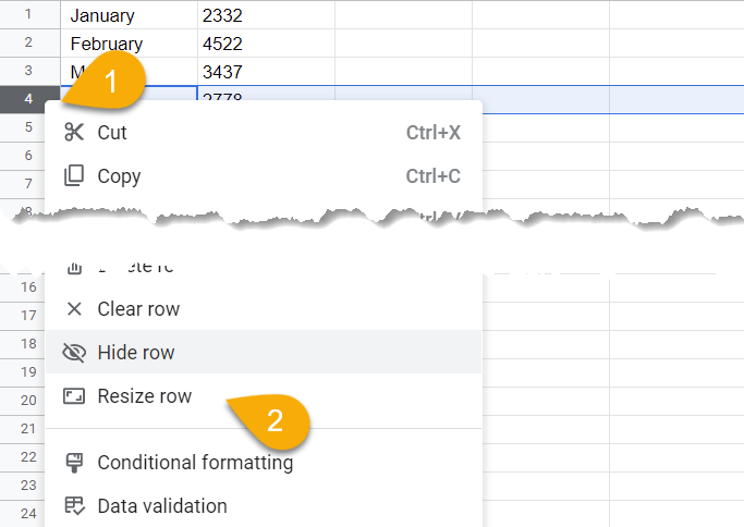 How to Hide Row(s) in Google Sheets