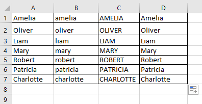 How to set all letters to lowercase, uppercase, or proper