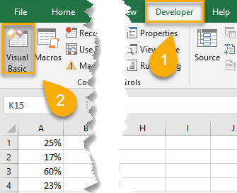 Using VBA