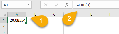 Using the EXP Function in Excel