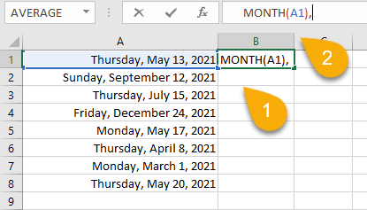 Using the MONTH SWITCH Formula