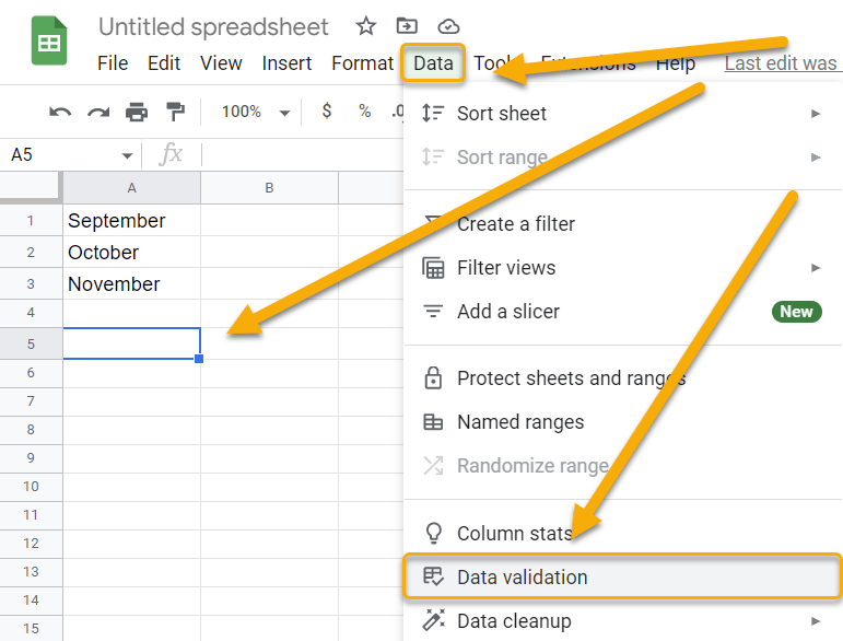 How do I create a list within a cell in Google Sheets