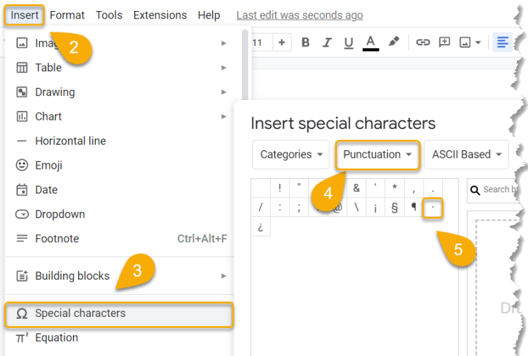 How to☝️ Create Bullet Points in Google Sheets