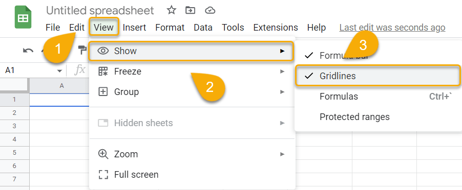 How to Hide Gridlines on a Spreadsheet