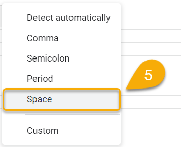 Space separator