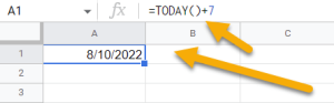 How to☝️ Insert the Today Date in Google Sheets - Spreadsheet Daddy