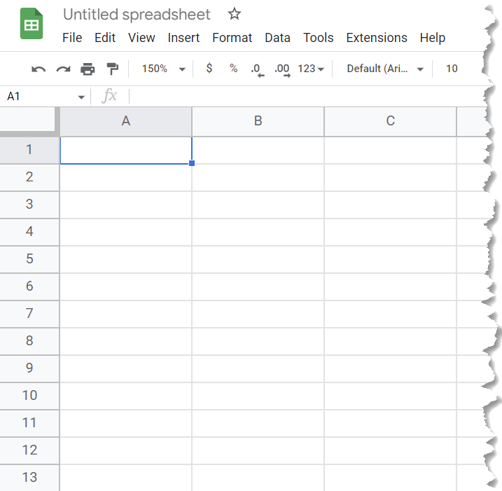 Zoom In in Google Sheets