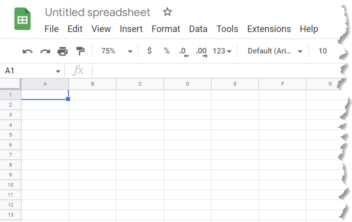 Zoom Out in Google Sheets