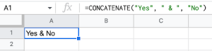 CONCATENATE with a symbol