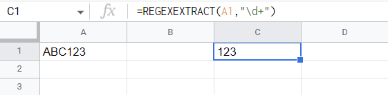 Extract Number Substring from the Right of the String in Google Sheets