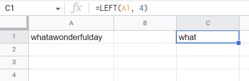 Extract Substring from the Left Side of the String in Google Sheets