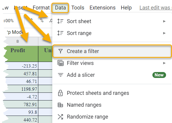 How do I filter my table by values
