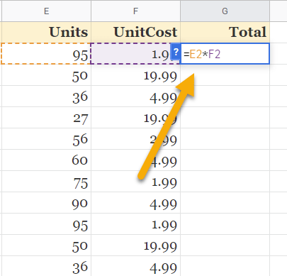 How do I repeat a formula down a column in Google Sheets without dragging the cell