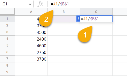 How to Divide a Whole Column by One Number