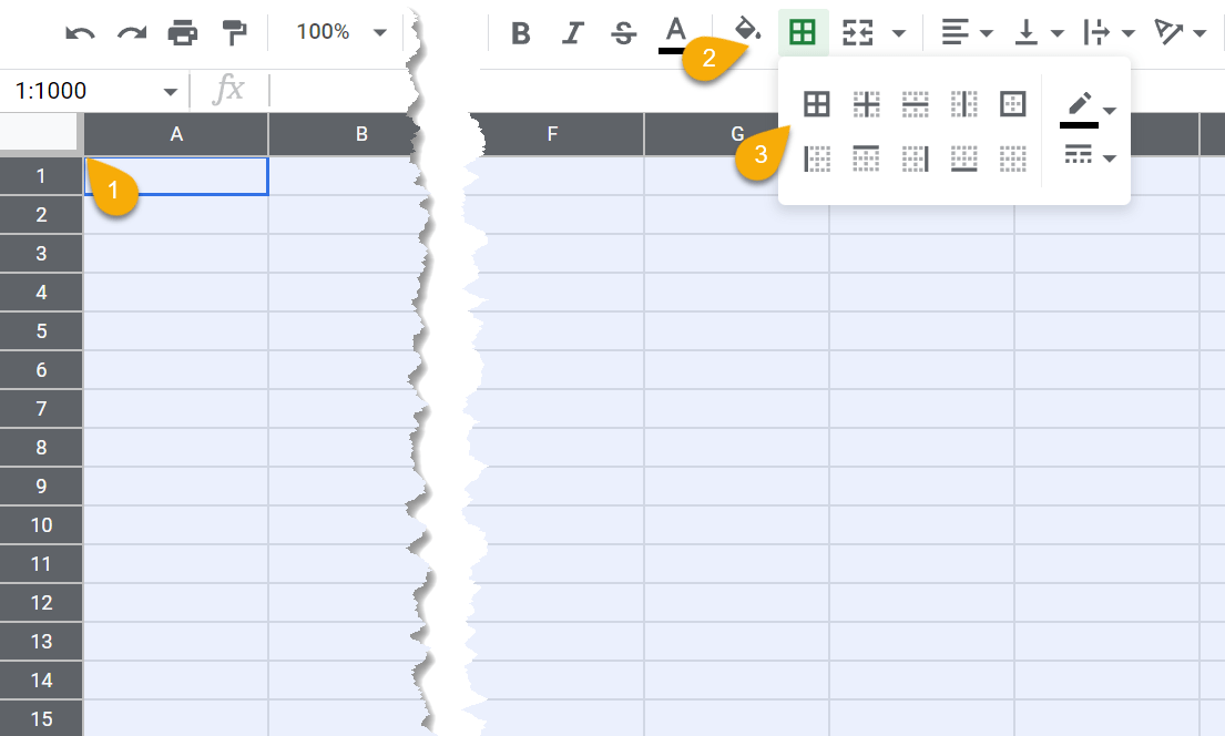 How to Make Gridlines Darker for an Entire Sheet