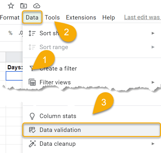 How to Quickly Create Data Validation Based on Another Cell in Google Sheets