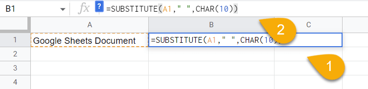 How to Replace a Character with a Line Break in Google Sheets