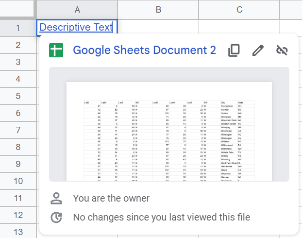 Hyperlink in Google Sheets