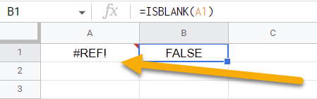 ISBLANK with FALSE value