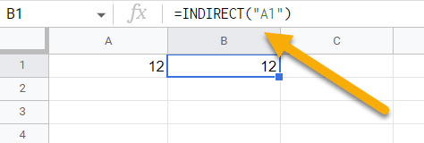 The INDIRECT function in Google Sheets