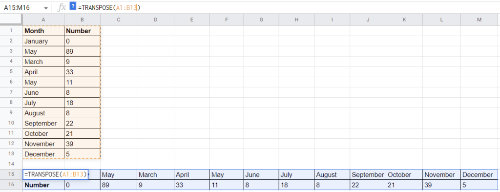 How to☝️ Use the TRANSPOSE Function in Google Sheets - Spreadsheet Daddy