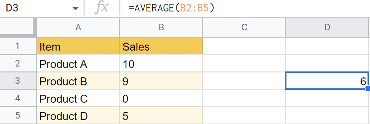 Google Sheets Average Ignore Blanks