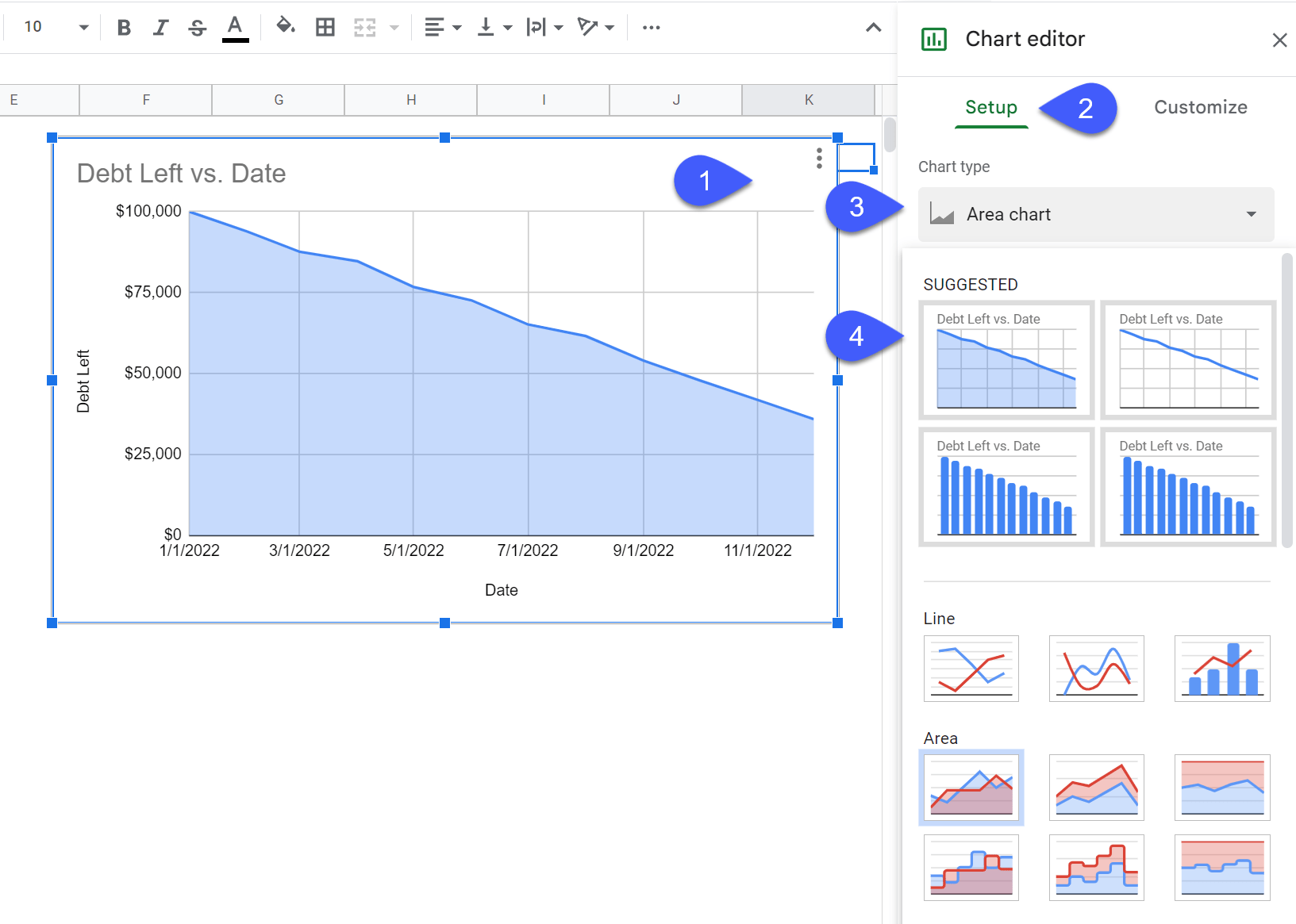 How To☝️ Make a Time Series Chart in Google Sheets - Spreadsheet Daddy