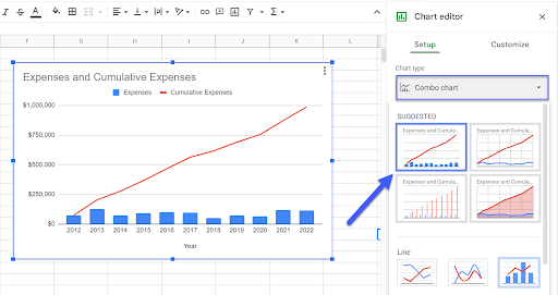 Chart editor