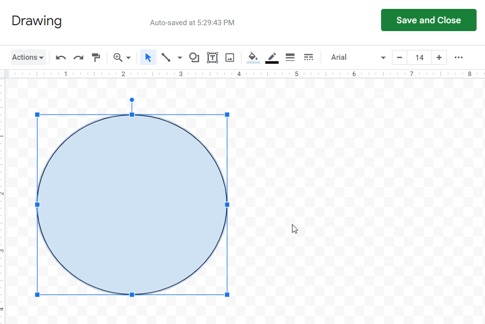 Draw the first oval of an adequate size