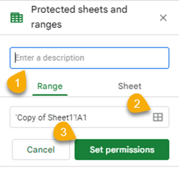 Sheet protection(3)