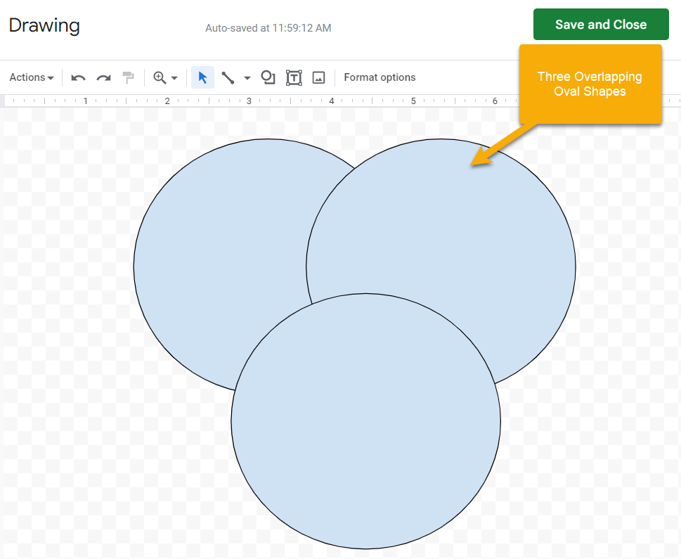 Three Overlapping Oval Shapes