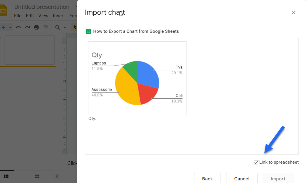 Gslide import chart