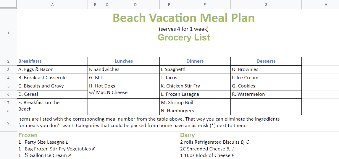 8 Free☝️ Google Sheets Meal Plan Templates (& How to Make One