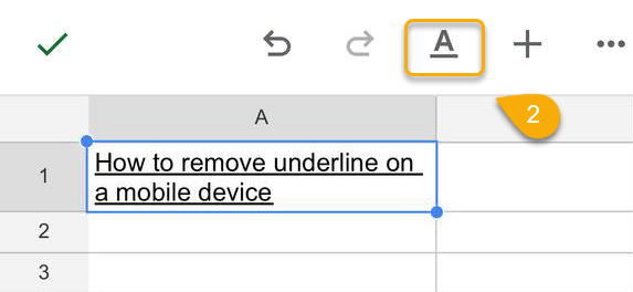 How to Remove the Underline on a Mobile Device