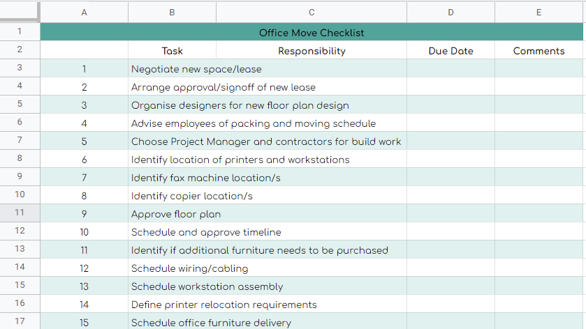 20 Free☝️ Google Sheets Checklist Templates & How to Make One - Spreadsheet  Daddy