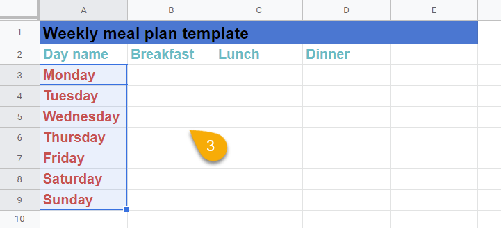 The Data in Google Sheets