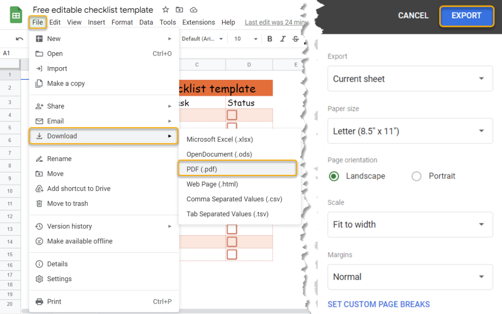 20 Free☝️ Google Sheets Checklist Templates & How to Make One