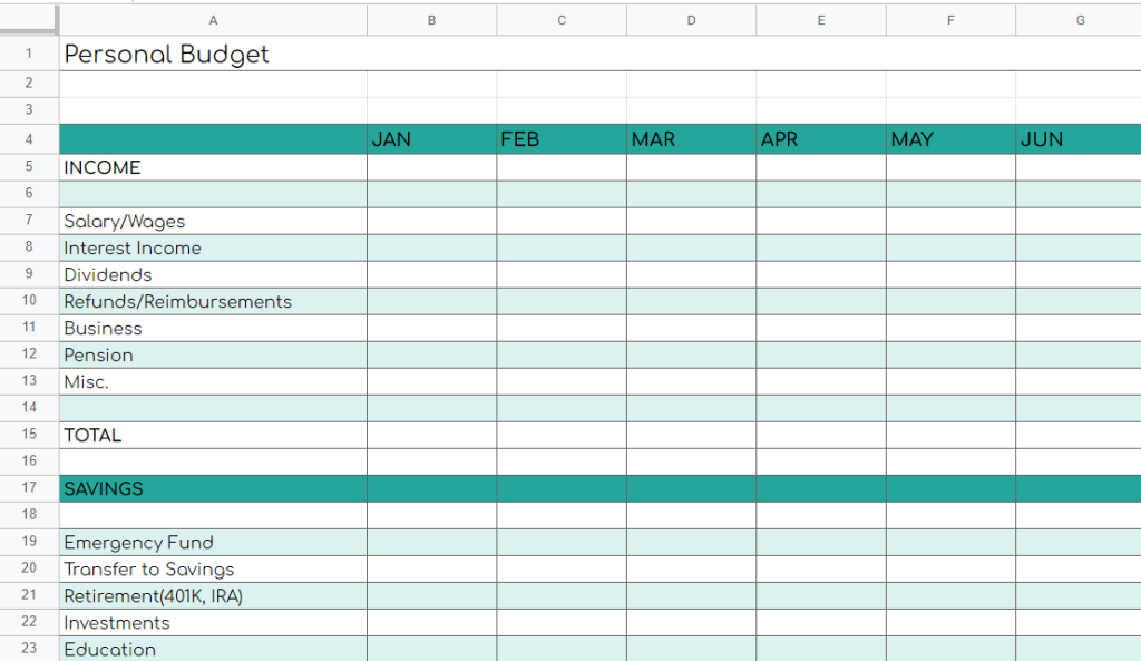 10 Best☝️ Free Google Sheets Personal Budget Templates (& How to Make ...