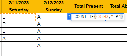 Attendance Sheets step 4