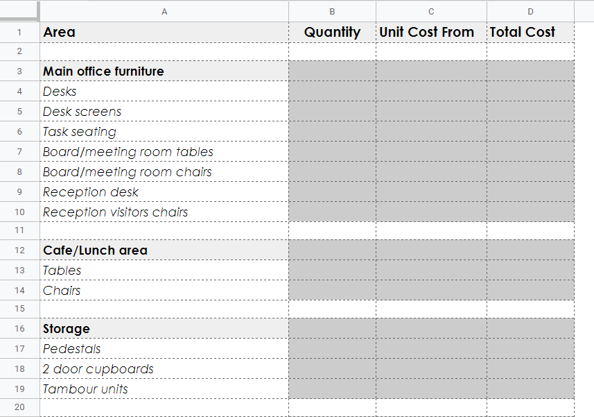 Get Our Example Of Office Moving Budget Template Budg vrogue co