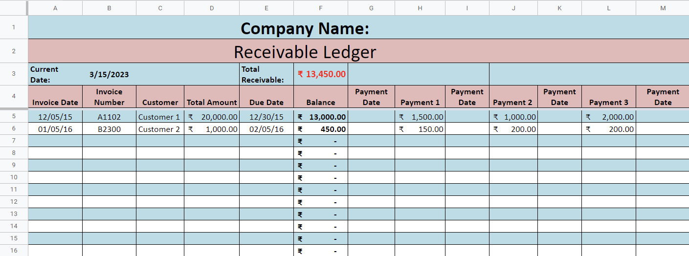 17☝️ Free Google Sheets Ledger Templates & How to Make One ...