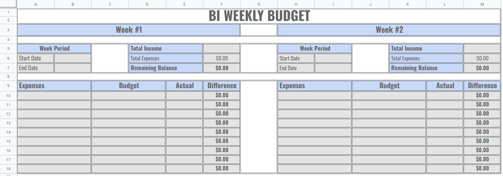 9 Best☝️ Free Google Sheets Weekly Budget Templates for 2023