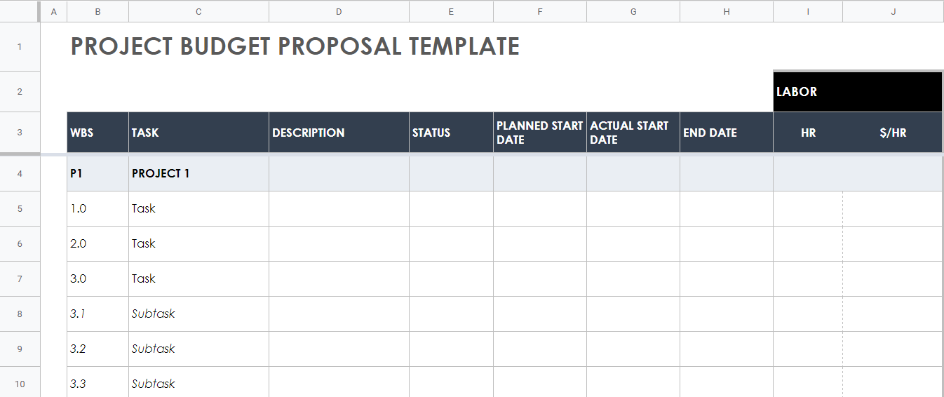 Budget Proposal Template