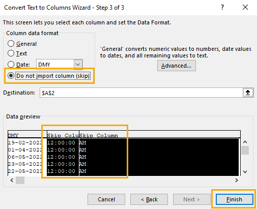 Column data format (2)