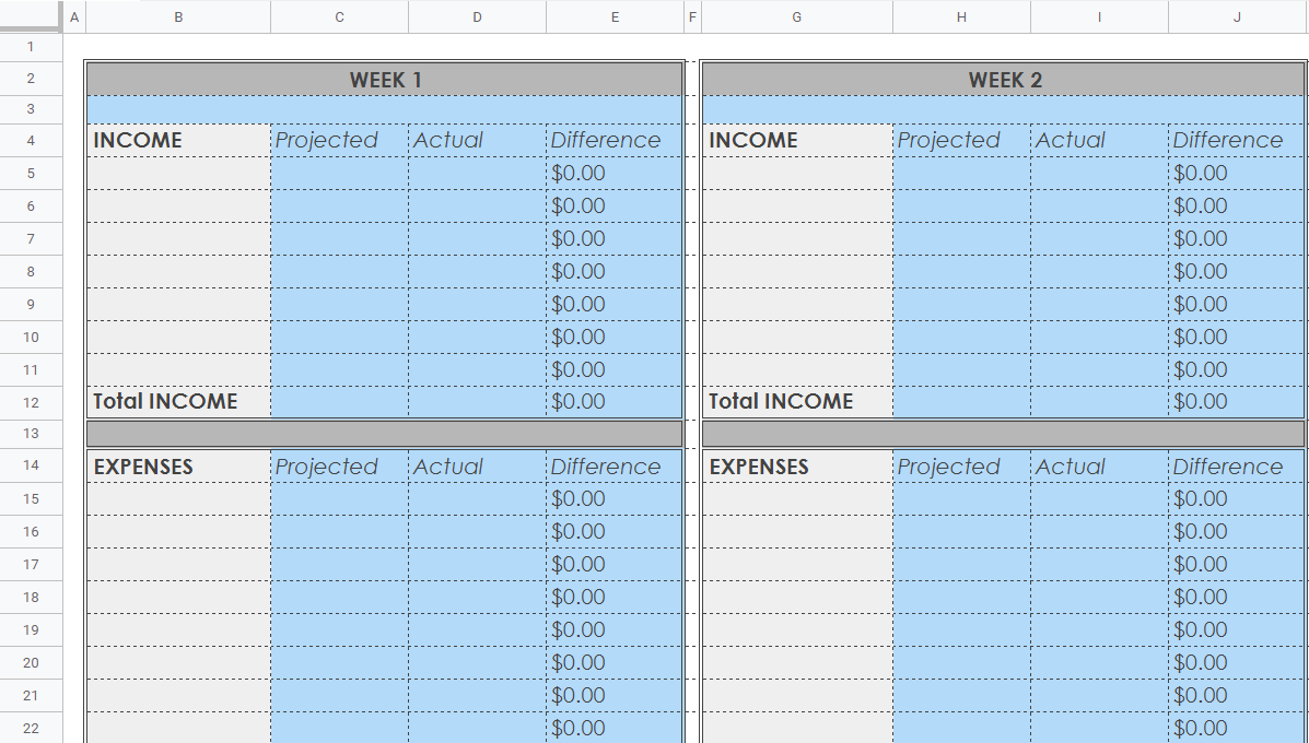 9 Best☝️ Free Google Sheets Weekly Budget Templates for 2023