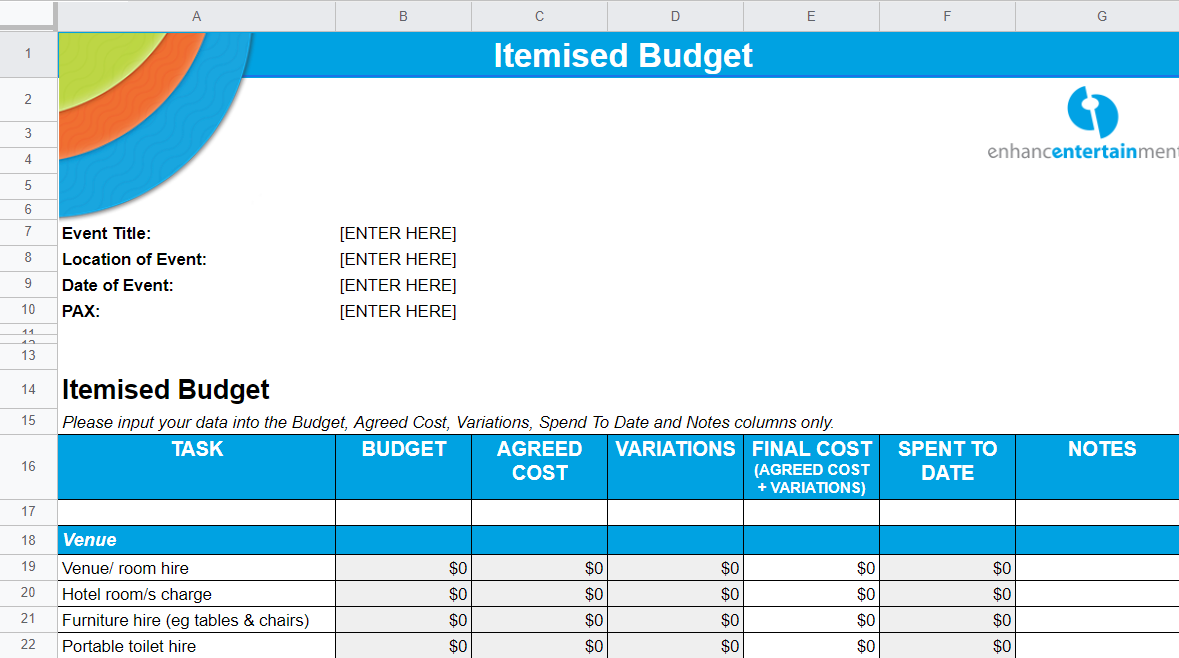 16 Best Free☝️ Google Sheets Event Budget Templates for 2023 ...