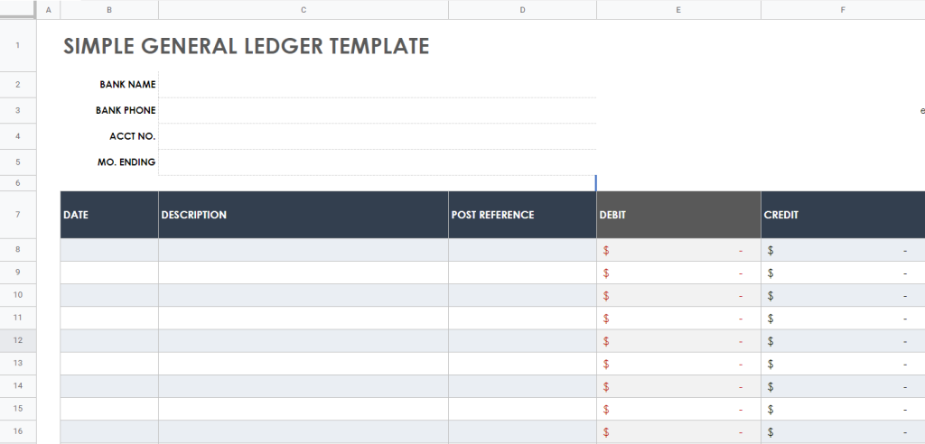 17☝️ Free Google Sheets Ledger Templates How to Make One