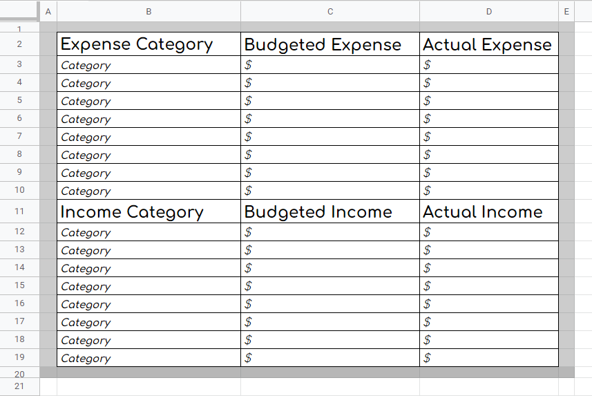 Fundraising Event Budget Template