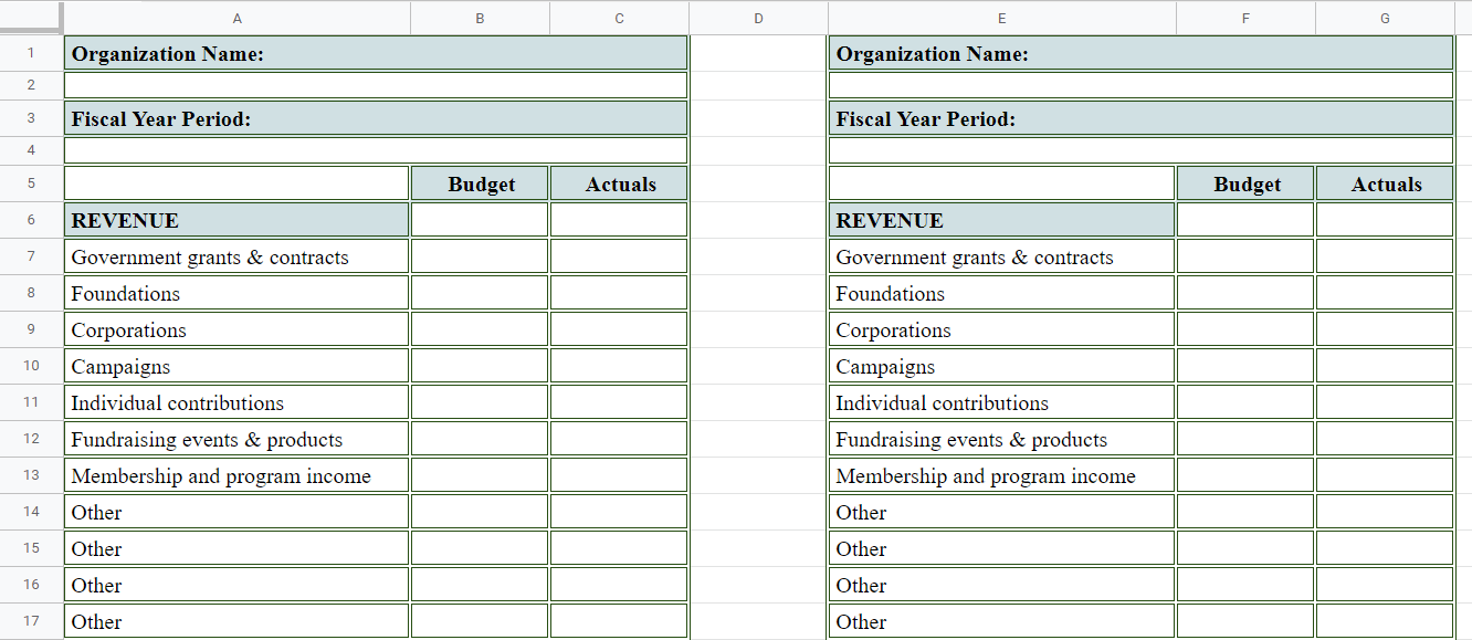 9 Best Free Google Sheets Nonprofit Budget Templates For 2023 Spreadsheet Daddy