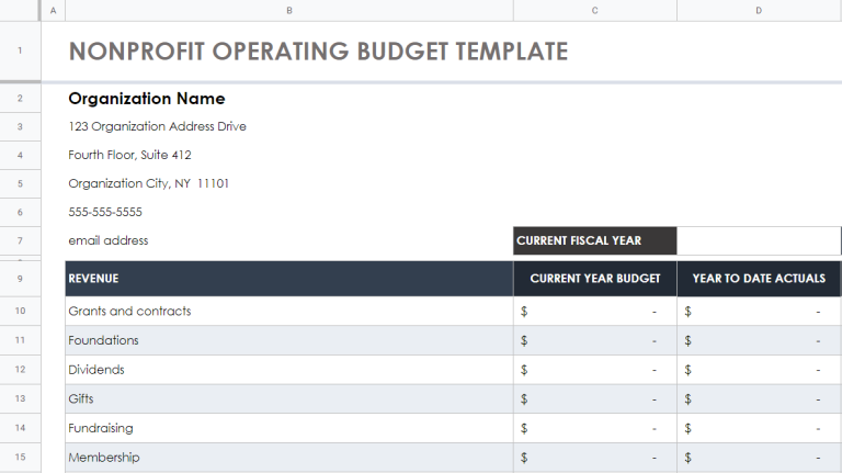 9 Best Free☝️ Google Sheets Nonprofit Budget Templates For 2023 ...